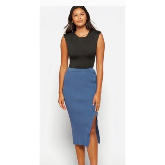 Wayf Dresses & Skirts - WAYF women's knit maxi skirt blue Size Medium office work wear Stitch fix church